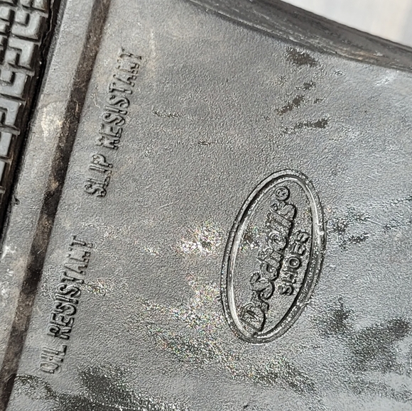 Dr. Scholl's Black Oil Slip Resistant Work Clogs Women's 8 Leather - Picture 10 of 10